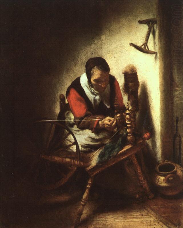 Nicolas Maes A Woman Spinning china oil painting image